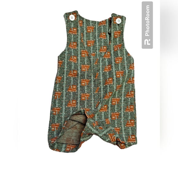 Health-Tex VINTAGE Stantogs red trains on tracks - Picture 5 of 5